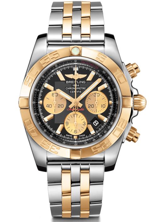 breitling chronomat 44 gold and steel|Breitling Chronomat 44 blacksteel.